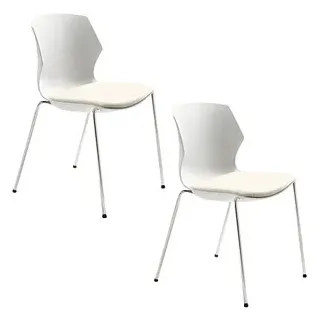 Mayer Stapelstühle myPRIMO 2511 01 02 30 582 weiß Kunstleder, 2 St.