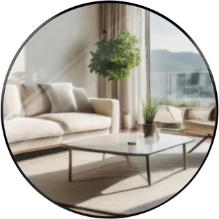 CLP Wandspiegel Elsie 100 x 100 cm Schwarz
