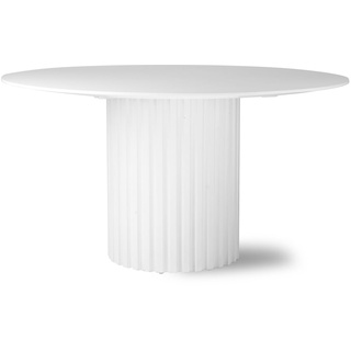 HKliving - Pillar Esstisch rund, Ø 140 cm, weiß