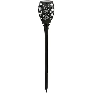 Dehner Solarleuchte Kunststoff Ø 12 cm Höhe 75 cm 1er Set schwarz