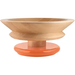 Alessi ES15 1 Schale aus Lindenholz Lackierter Fuß, orange