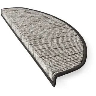 Kubus Stufenmatte Genf, Umkettelt, Eckig oder Halbrund, Halbrund, Selbstklebender Treppenschutz Halbrund