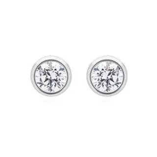 Diamant Ohrstecker aus 585er Weißgold, lab grown