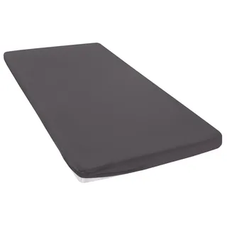OTTO home Spannbettlaken Topper Basic, in Gr. 90x200, 140x200 oder 180x200 cm, Microfaser-Jersey, Gummizug: rundum, (1 Stück), Baumwolle, Matratzen bis 8 cm Höhe, Bettlaken, Spannbetttuch, Laken grau 140 cm x 200 cm