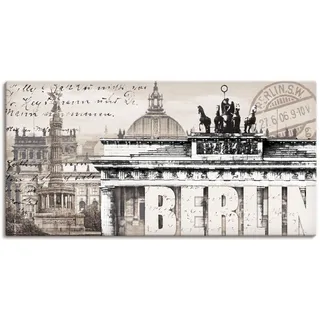 Wandbild ARTLAND "Berlin II" Bilder Gr. B/H: 100 cm x 50 cm, Leinwandbild Deutschland, 1 St., grau Kunstdrucke als Leinwandbild, Poster, Wandaufkleber in verschied. Größen