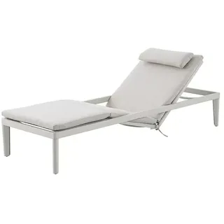 Sunfun Solo Gartenliege  (L x B x H: 200 x 67,5 x 32 cm, Light-Greige, Aluminium, Rückenlehne verstellbar)