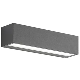 LUCANDE Außenwandleuchte Aluminium 6,0 cm 1-flammig schwarz