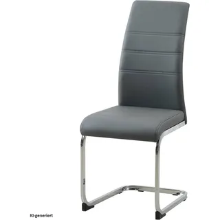 Hti-Living Schwingstuhl Kunstleder grau 2er Set