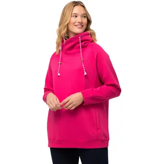 Ulla Popken Damen große Größen Übergrößen Plus Size Sweatshirt, weiter Stehkragen, Taschen, Raglan-Langarm magentapink 62+ 713963528-62+ - 62-64
