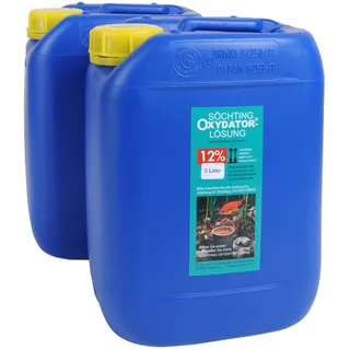 Söchting Oxydator-Lösung 12% Spar-Set 2x5 Liter Kanister – 10 Liter Vorratspack für Großteiche & Koianlagen – Maximale Sauerstoff-Versorgung & Algenstopp – Profi-Vorteilspack