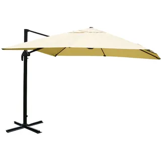 Mendler Gastronomie-Luxus-Ampelschirm 300 x 400 cm Beige