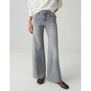 OPUS PANTS Palazzohose MELLY COOLEST Palazzo aus BCI Cotton Mix Mid Rise verdeckter Zip-Fly, weicher Griff, authentische Waschung 44 L32