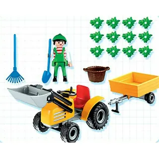 Playmobil Gartentraktor / Anhänger 4486 Neu ohne OVP Gärtner Garten Park Traktor