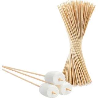 BigDean Stockbrotspieße 90 cm Bambus beige