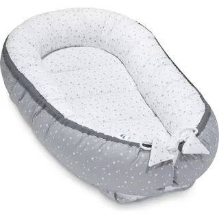 Pepi Babynest Kokon 2-seitiges multifunktionales Kuschelnest 95x55cm 100% Baumwolle Neugeborene Baby Nestchen Grey Galaxy