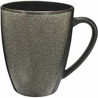 Maxwell & Williams AX0591 Kaffee-Becher rund 400 ml Umi - Porzellan - Tasse mit Reaktivglasur grau-schwarz, Geschenkbox