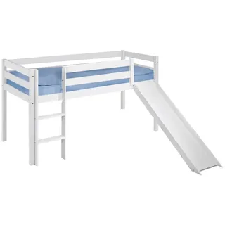 Lilokids Kinderbett JELLE mit Rutsche 200x90 cm Halbhochbett Spielbett