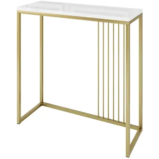 Lookway Konsolentisch PRIME, Beistelltisch mit Oberfläche aus Hochglanz, Breite 80/100 weiß 80 cm