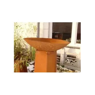 Feuerschale Pflanzschale Kerzen Edelrost Neu 50cm 1.8mm rund Gartendeko Metall Eisen, Ohne Staender