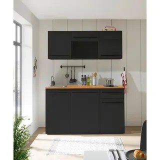 BASIC by Balculina Küchenzeile Jazz 160 cm schwarz