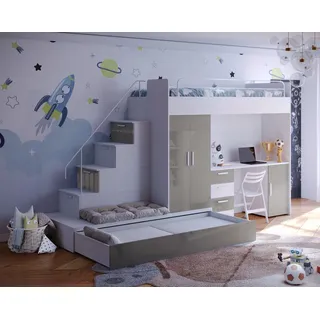 JV Möbel Hochbett mit Schreibtisch – Für mehr Platz im Jugendzimmer oder Büro.