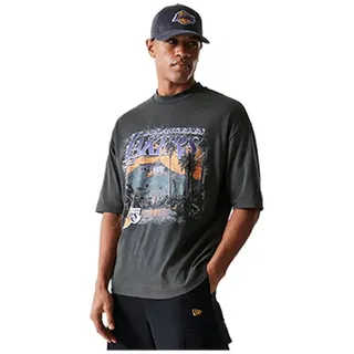 New Era NBA Washed Graphic Tee grau S