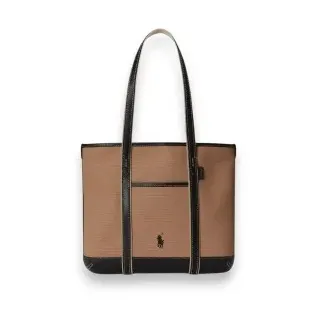 Polo Ralph Lauren für Damen. 428P03085006 Braune Shopper-Tasche aus Baumwoll-Canvas (OSFA), Lässig, Baumwolle
