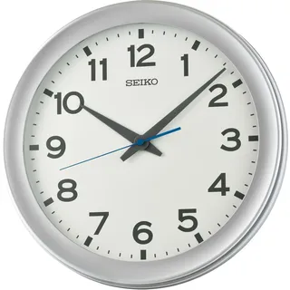 Seiko QXA835S 36,8 cm Quarz Wanduhr silber