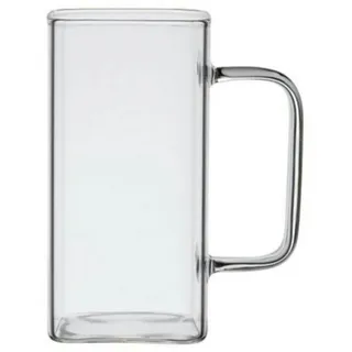 zoha Latte-Macchiato-Glas Square 2er Set Henkelglas Cocktail 350 ml Heißgetränke Kaffeeglas,