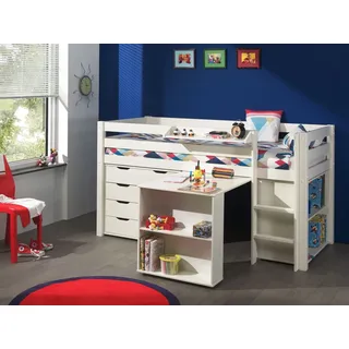 Spielbett 90x200 Schreibtisch Kommode Regal Hochbett Kinderbett Set Kinderzimmer