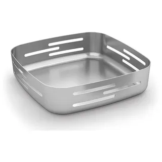 Zack Panore Brotkorb Edelstahl Silber/Weiß