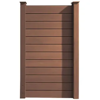 HORI Zaun HORI WPC Sichtschutzzaun Stecksystem, Gartenzaun witterungsbeständig, Robuster Gartenzaun, Modernes Lamellenzaun, Langlebiger Sichtschutz braun 1.80 cm