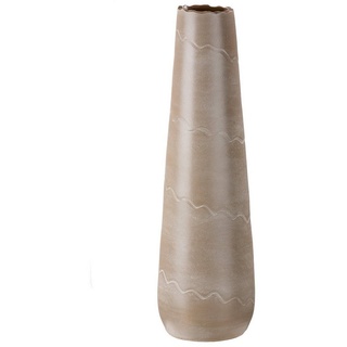 GILDE Dekovase GILDE Vase Wave - hellbraun - H. 60cm x D. 17cm braun