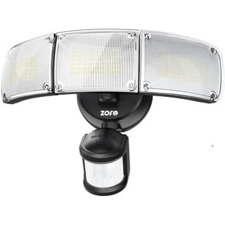 ZOFO 6000LM LED Strahler mit Bewegungsmelder Außen, Superhell LED Lampe mit Bewegungsmelder Fluter Außen, 5000K LED Außenstrahler, IP65 Wasserdicht PIR LED-Sicherheitslicht für Garage Haus