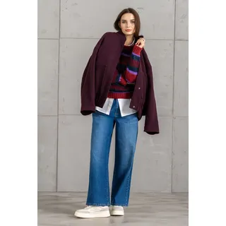 senses.the label SENSES.THE LABEL, Bomberjacke mit Elastikbündchen rot S/M, (36/38)
