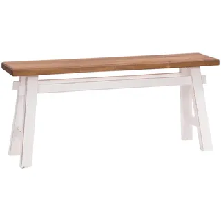 DESIGN DELIGHTS Sitzbank Altholz Weiß 118 x 53 x 27,5 cm