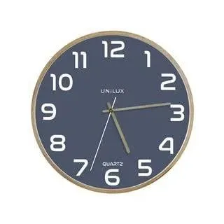 Unilux Skandinavische Wanduhr Blau Holz