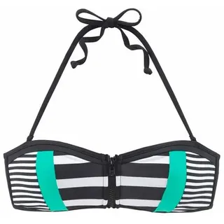KangaROOS Bikini-Top Damen Schwarz/Weiß 32 Cup A/B
