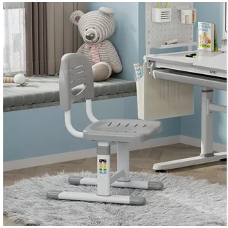 [en.casa] Sauda Kinderstuhl 75 x 36 x 46 cm Hellgrau/Weiß