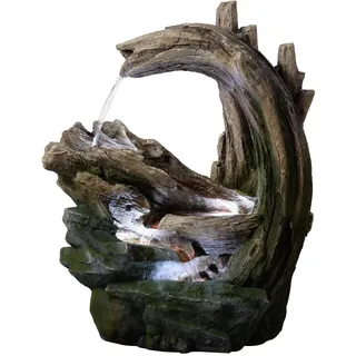 Teamson Home Gartenbrunnen, Grau, Stein, Freiform, 30x82x64 cm, Gartenzubehör, Gartendeko