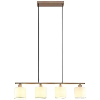 LINDBY Stannis 4-flg. 75 cm rund weiß Metall