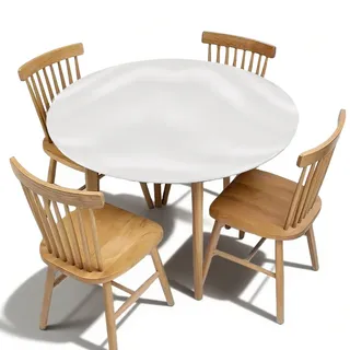 Outdoor Tischdecke Transparent Runde mit Gummizug,Spanntischdecke,tischdecke Outdoor,Gartentischdecke wetterfest 48in fur Tafelgeschirr Ø 36"(90-110cm) - Elastisch Garten tischdecke