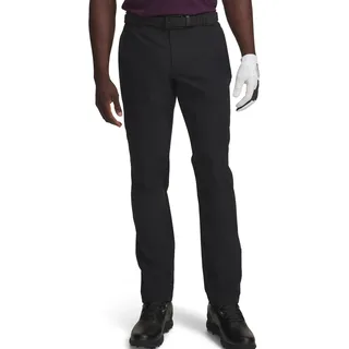 Golfhose UNDER ARMOUR "UA MATCHPLAY TAPERED PANT", Herren, Gr. 32, Länge 30, schwarz (schwarz, weiß), Obermaterial: 71% Elastomultiester, 29% Polyester, Hosen, für Golf und sportliche Aktivitäten, mit Tapered-Schnitt