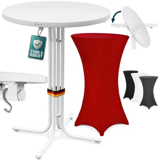 CASARIA Stehtisch Ø 70 cm Rot