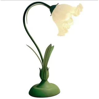 Blume Tischlampe, Vintage Blumenform Tischleuchte mit 3 Helligkeitsmodi, Nachttischlampe mit PVC Lampenschirm, Dekorative Retro Schreibtischlampe für