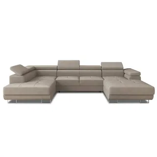 Sofnet Wohnlandschaft Caris U Ottomane rechts beige