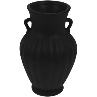 EXCEART Keramik Vase Vintage Rustikal Milchkanne Trockene Blumenvase Hydroponische Vase Dekovase Pflanzenhalter Blumenarrangement Tisch Deko für Zuhause Büro Garten Deko Schwarz