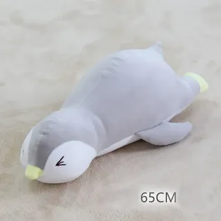 Niedlicher Pinguin, Kuscheltiere, weiches Plüschkissen, Stofftier für Kinder, Kindergeburtstag, grau, 21.7*10.2*6.0 inch
