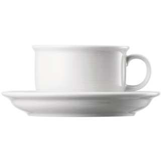 Thomas Porzellan Latte-Macchiato-Glas Trend Weiss Frühstückstasse 2tlg., Porzellan weiß
