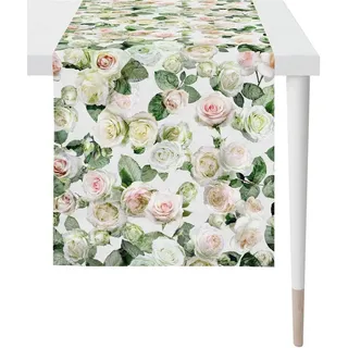 APELT Tischläufer 1624 Summergarden, Sommerdeko, Sommer (1-tlg), Digitaldruck bunt|grün|rosa